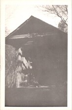 Vtg Bunker Hill Covered Bridge RPPC Postcard Catawba River Claremont NC 1920s picture