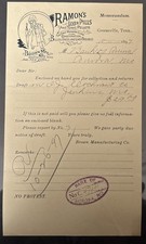 1897 Ramon’s Liver Pills Billhead, Greeneville Tennessee Bank Medicine Ephemera picture