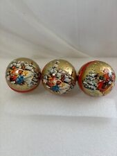 German Paper Mache' Christmas Candy Container Ornaments ~ Angels Set of 3 picture