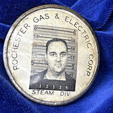 1930's 40's-Rare Vintage Rochester Gas & Electric Corp Employee Badge Steam Div. picture