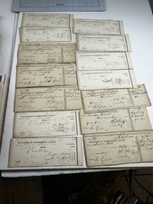 Lot of 14 Antique 1820s-1830 Washington County PA Treasurer Warrant Checks picture