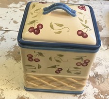 INSPIRADO SEATTLE HAND PAINTED STONELIKE CLAY COOKIE JAR WITH LID picture