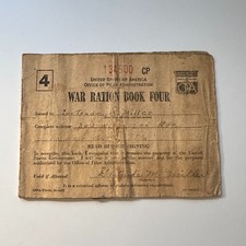 Gertrude M. Miller Book 4 1940s WWII Ration Book 4TH9-RB picture