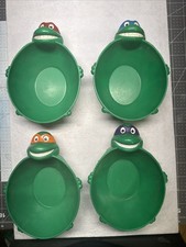 Vintage Teenage Mutant Ninja Turtles 1990 Cereal Bowls TMNT Complete Set Of 4 picture