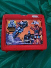 Vintage 1984 GoBots Thermos Lunch Box Red Plastic Tonka Mighty Robots No Thermos picture