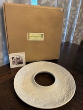 Longaberger Natures Garland Wreath Dish 3176290 Ivory NIB picture