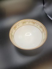 Vtg. Handpainted Nippon Porcelain Bowl With Elegant Gold Trim And Floral Design. picture