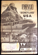 Disneyland USA 1959 Vintage TV Prevue Magazine MATTERHORN Portland Walt DIsney picture