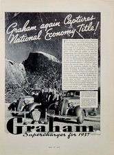 1937 Graham Supercharger Print Ad Wall Art Decor Ephemera picture