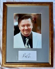 Custom Framed RICKY GERVAIS Signed 8x10 Photo David Brent the Office picture