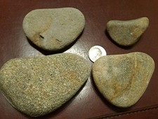 *4* NEAR PERFECT HEART SHAPED ROCKS FROM 1 TO 3 1/2