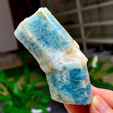 82G RareNatural beautiful Prism shaped Aquamarine Raw Crystal Specimen Rough picture