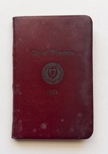 1924 Worcester MA City Government Committee Rules Leather Manual Directory Rare picture