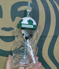 2026 Starbucks FIFA World Cup Bearista Bear Straw Cup With Football Cap Lid 20oz picture
