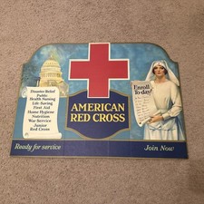 WWI American Red Cross Poster Counter Display Stand-Up WWII picture