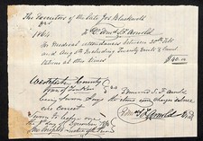 1864 Yonkers, NY - Edmond S. Arnold, MD Medical Bill Affidavit - 20 Visits $40 picture
