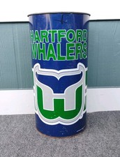 Vintage 1993 Hartford Whalers NHL Memorabilia Tin Trash Can picture
