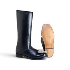 WW2 FINNISH M34 MILITARY JACKBOOTS, GENUINE LEATHER HIGH BOOT REPRO,Made to Size picture