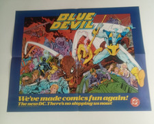 1984 DC Blue Devil Made Comics Fun Again Promo Poster 20x15.5