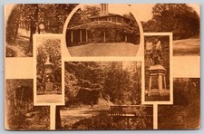 City Parks Multi-View Statue Building Woods Legg Bros Postcard PC323 picture
