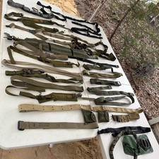Vintage US Military Surplus Gear Mix Brands Various Straps & Belts Lot  picture