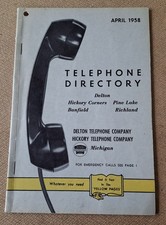 Vintage 1958 Michigan Telephone Directory Delton Banfield Richland Pine Lake picture