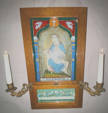 Antique Viaticum / Last Rites Shadow Box with Accessories picture