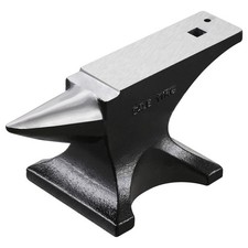 Uimoso Single Horn Anvil 25lbs Cast Steel Anvil Round Horn Anvil for Blacksmiths picture