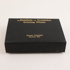 Vintage Norton Company Alundum and Crystolon Grinding Wheel Tags Leather Case picture