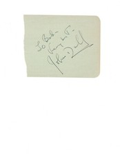 ACTOR JOHN DALL AUTOGRAOH ON ALBUM PAGE picture