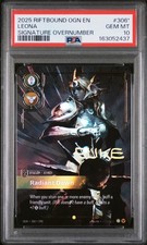 2025 RIFTBOUND ORIGINS LEAGUE OF LEGENDS SIGNATURE OVERNUMBER #306* LEONA PSA 10 picture
