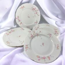 Antique Limoges Bassett Austria Porcelain Dish Plate Set 6 Floral 9.5” Wide picture