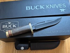 BEAUTIFUL BUCK CUSTOM 119 BLACK BLADE KNIFE NEVER USED IN BOX N36 picture