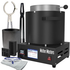 Mmasters 7KG Electric Aluminum Melting Furnace Kit,1800W 1950°F Max picture
