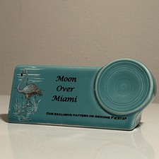 Rare Fiesta MOON OVER MIAMI Shelf Display Sign Fiestaware Flamingo 500 Pieces picture