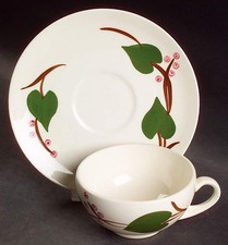 Blue Ridge Southern Pottery Stanhome Ivy Cup & Saucer 6594392 picture