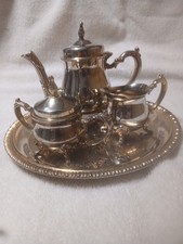 Vintage Godinger Silver Plated 4-Piece Tea serving set 1950's picture