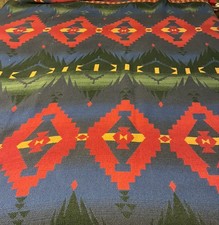 Vintage LL Bean Cotton Southwest  Geometric 66” X 90” USA Made picture