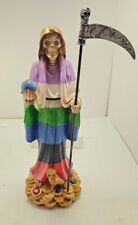 Santa Muerte 12 in Resin  Statue Holy Death Grim Reaper Skull. T5 picture
