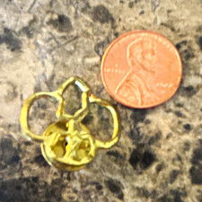 Vintage Girl Scout Trefoil gold pin membership picture
