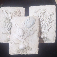 8 1/2 X 6 vintage 3D botanical wall plaque picture