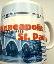 Vintage 1999 Starbucks Minneapolis St Paul Cityscape Coffee Mug Cup 20oz picture