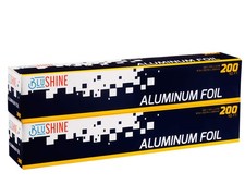 BluShine Aluminum Foil Sheets Set of 2 - 12in 200 Sq Ft Roll Baking Grilling picture