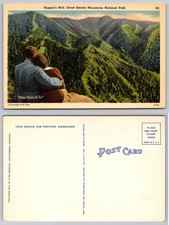 Huggin's Hell Smoky Mountains National Park Linen Postcard W.M. Cline Tichnor picture