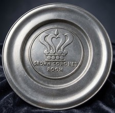 Vintage Hotel Del Coronado plate Crown Coronet Room Minalloy NYC 11” picture