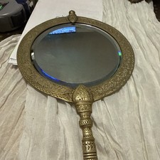 Antique TIFFANY ALHAMBRA Gilt Bronze Vanity Hand Mirror c. 1915 picture