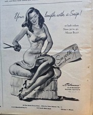 1946 Womens Suzette Slip Your length with a snip  Vintage fashion art ad picture