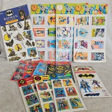 Vintage 1980s Super Hero Stickers Trading Cards Batman Collection Lot Of 11 picture