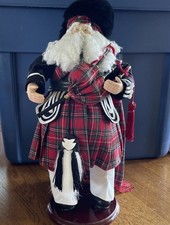 SCOTTISH SANTA IN KILT OUTFIT WITH BAGPIPE 16.5