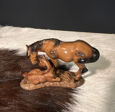 Retired Beautiful Hagen Renaker Specialty Horse Mustang Mare & Foal figurine picture